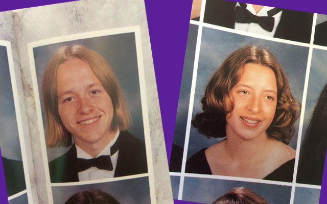 Here's the Justin I knew in high school! And yes, I dug out my old yearbook to grab this pic. Only fair to include my slightly embarrassing senior portrait, too. :)